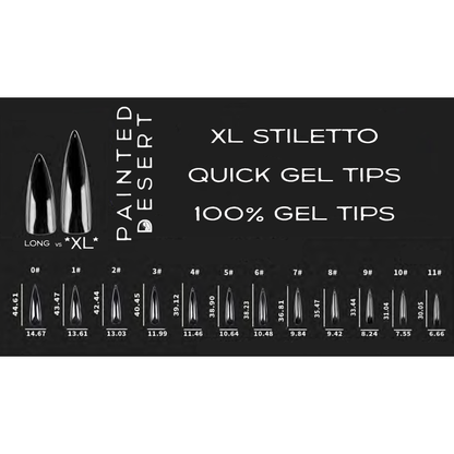 XL Stiletto Quick Gel Tips - Reskined- Best Price in United States