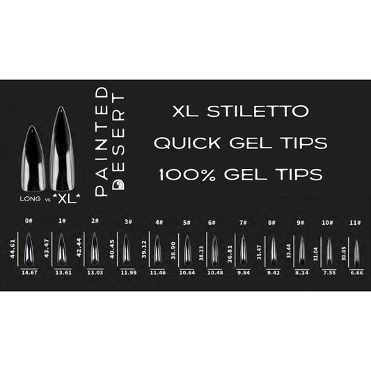 XL Stiletto Quick Gel Tips - Reskined- Best Price in United States
