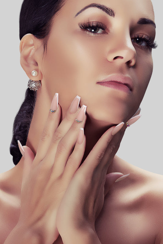 Beige Twinkle | Soft & Durable Press-On Nails - Reskined- Best Price in United States