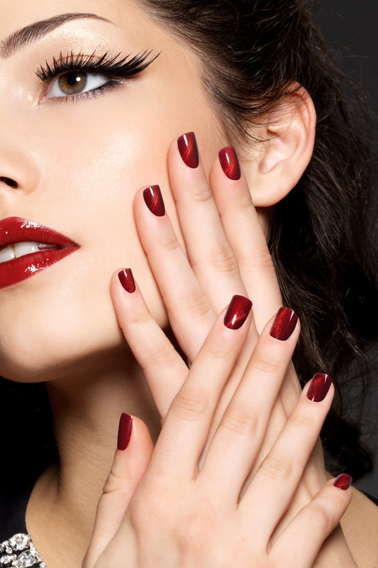 Starlite Red | Soft & Durable Press-On Nails - Reskined- Best Price in United States