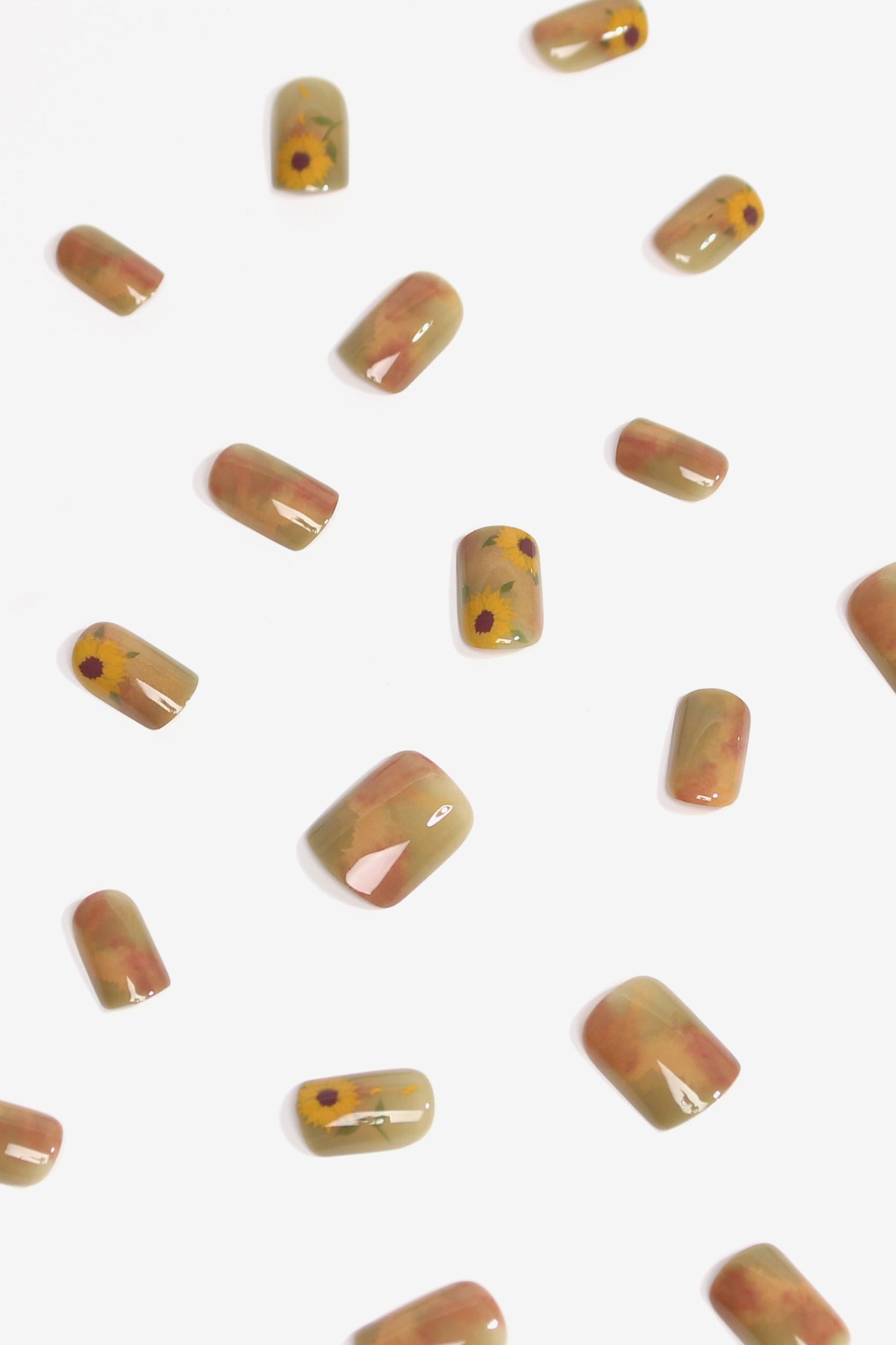 Sunflower Watercolor | Soft & Durable Press-On Nails - Reskined- Best Price in United States