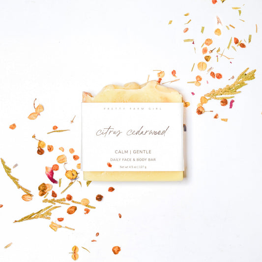 Citrus Cedarwood Handmade Tallow and Goat Milk Soap Bar - Reskined- Best Price in United States