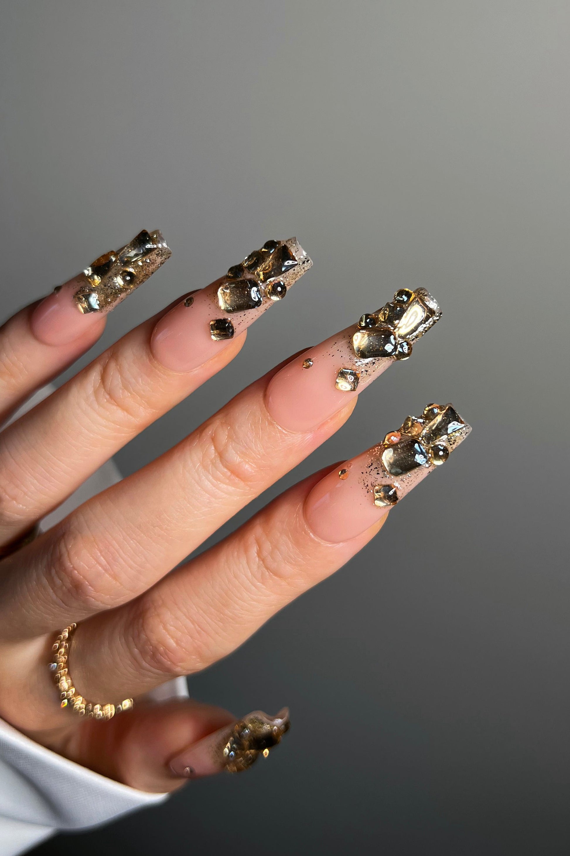 Cleopatra's Gold | Pro Handmade Gel Nails - Reskined- Best Price in United States