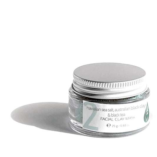 Hawaiian Sea Salt, Australian Black Clay & Black Tea Facial Clay Mask - Reskined- Best Price in United States