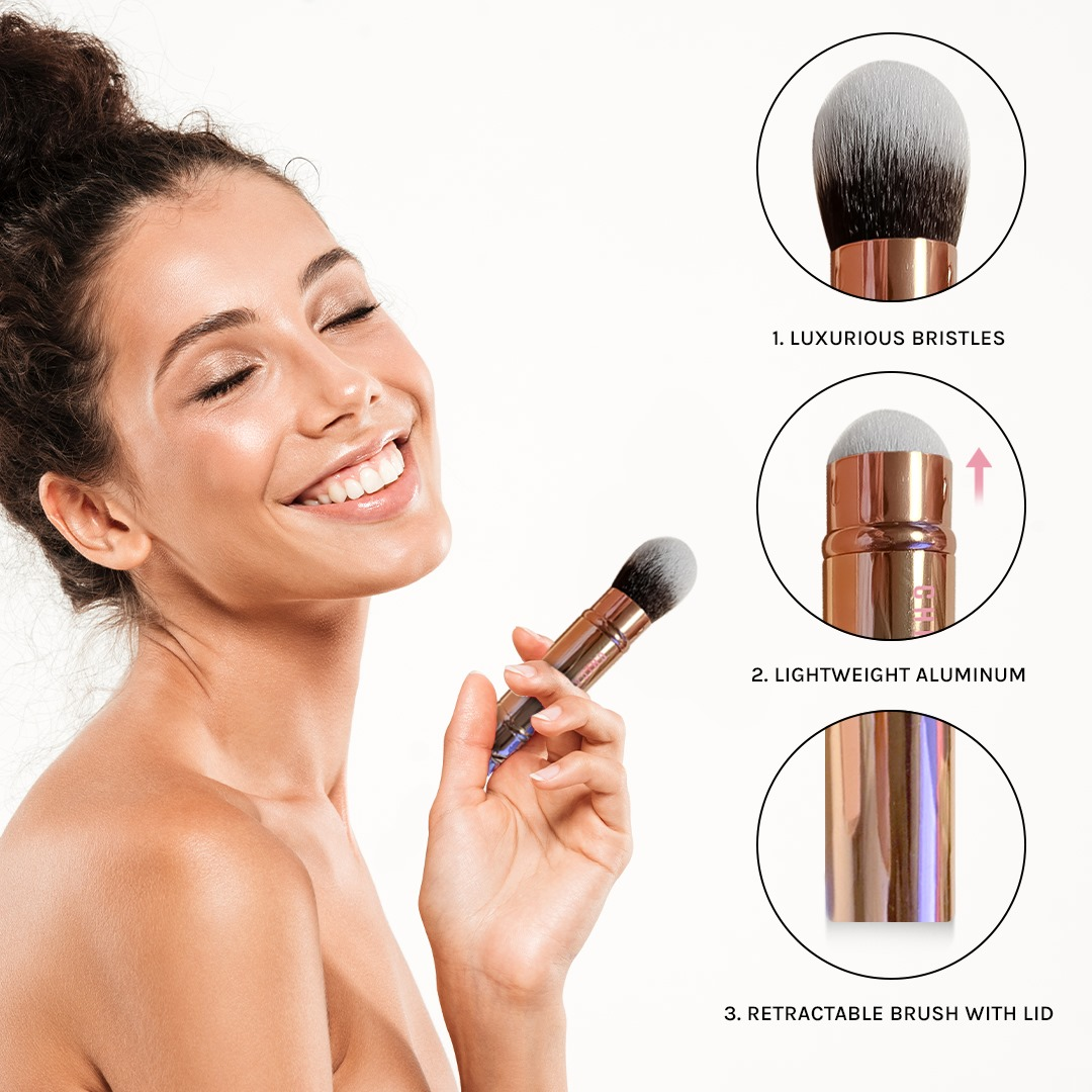 Dual-Ended Retractable Complexion Brush (Featured in IPSY) - Reskined- Best Price in United States