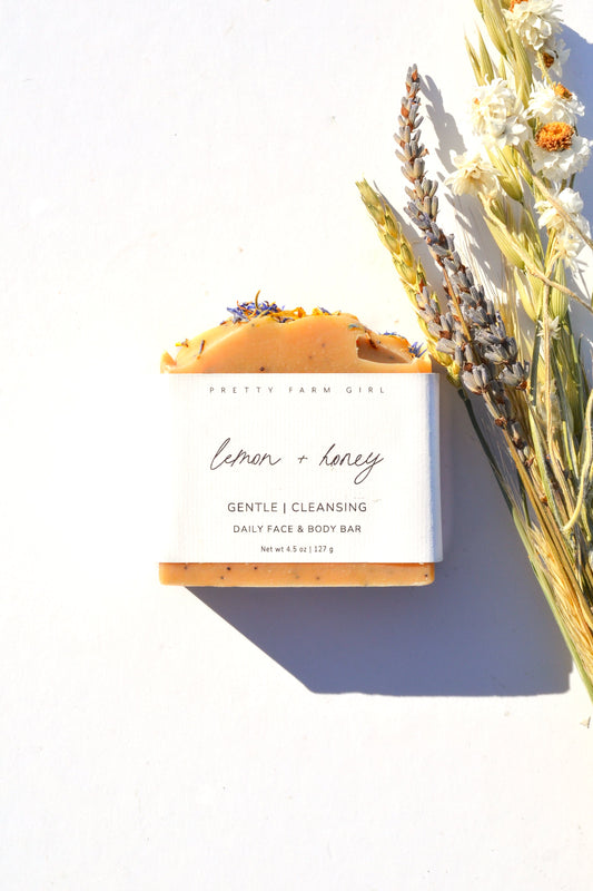 Lemon + Honey + Poppy Seed Handmade Tallow and Goat Milk Soap Bar - Reskined- Best Price in United States