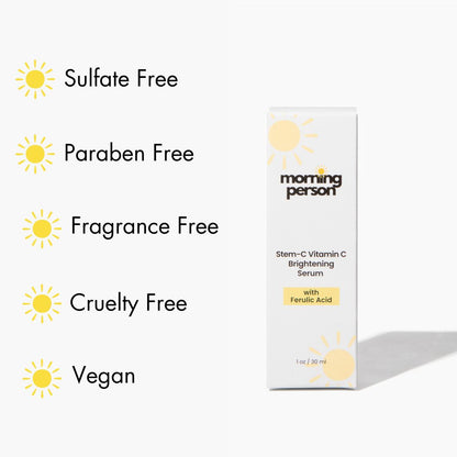 Morning Person Stem-C Vitamin C Brightening Serum with Ferulic Acid - Reskined- Best Price in United States