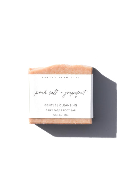 Pink Salt + Grapefruit Cleansing Bar Handmade Tallow and Goat Milk Soap Bar - Reskined- Best Price in United States