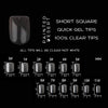 Short Square Quick Gel Tips (xxs shape) - 720pc - Reskined- Best Price in United States