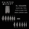 XL Square Quick Gel Tips - Reskined- Best Price in United States