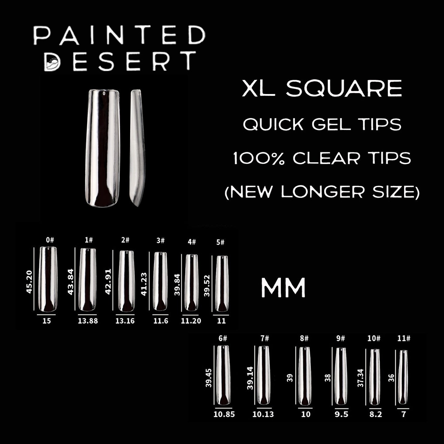 XL Square Quick Gel Tips - Reskined- Best Price in United States